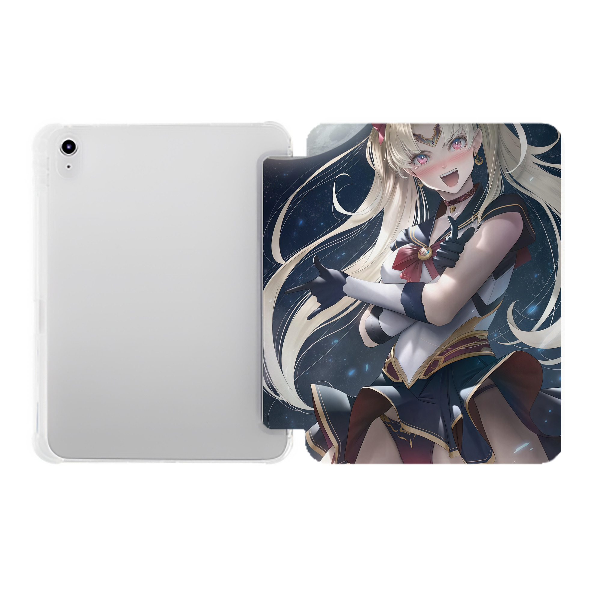 （画像用） 美少女戦士セーラームーン Sailor Moon IPad ケース ペン収納付き 三つ折りスタンド PUレザー×シリコン 対応機種9.5/10.5/10.9インチ